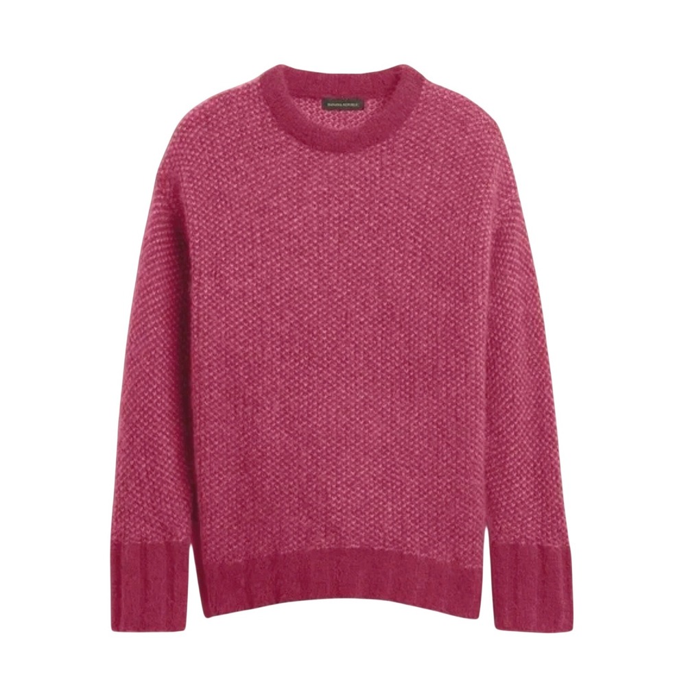 Banana Republic Andi Oversized Alpaca Sweater Italian Yarn Pink Magenta Soft M
